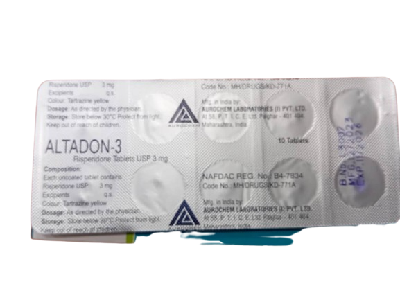  Altadon3 Risperidone tablet 3mg(1 card)