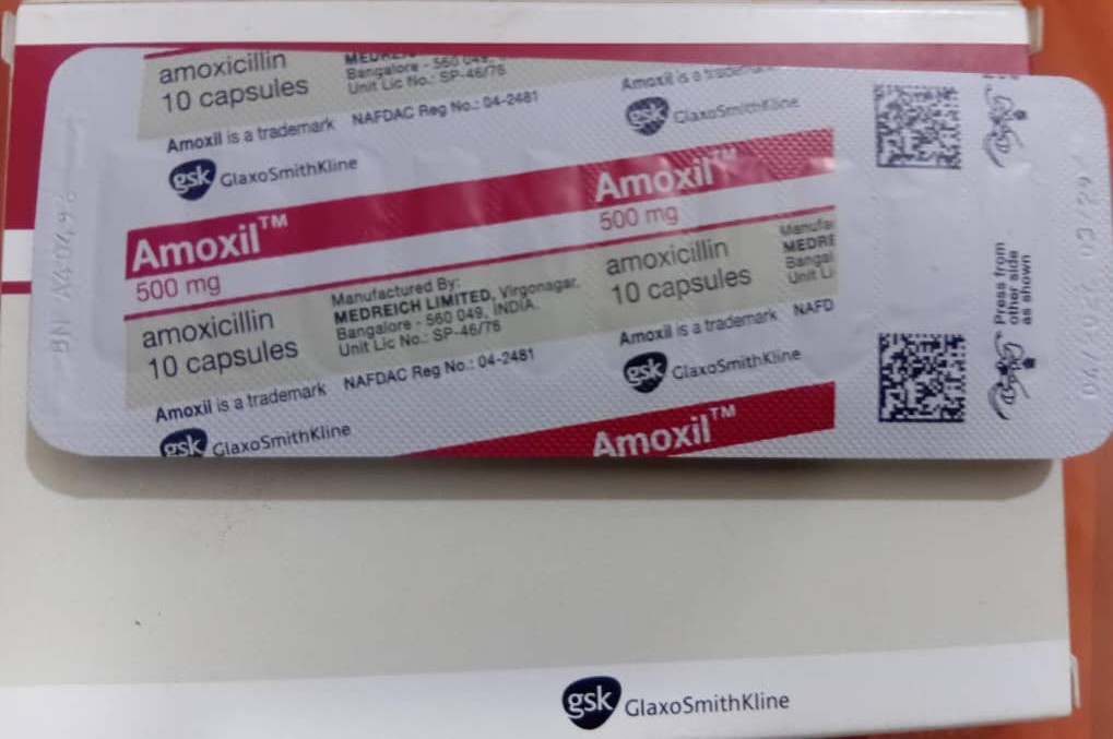 Amoxil Gsk Amoxicillin Caps 500mg(1 card)