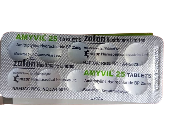 Amyvil Amitriptyline HCL Tab 25mg (1card)