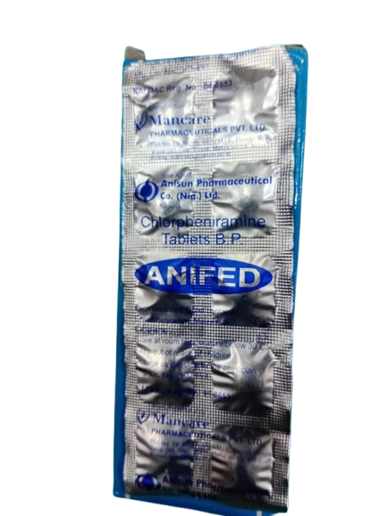 Anifed Chlorpheniramine Tab 4mg (1 card)