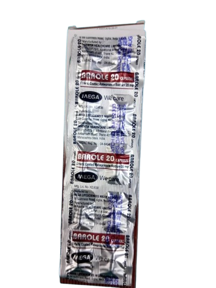 Barole 20  Rabeprazole Sodium Tab 20mg (1 card)
