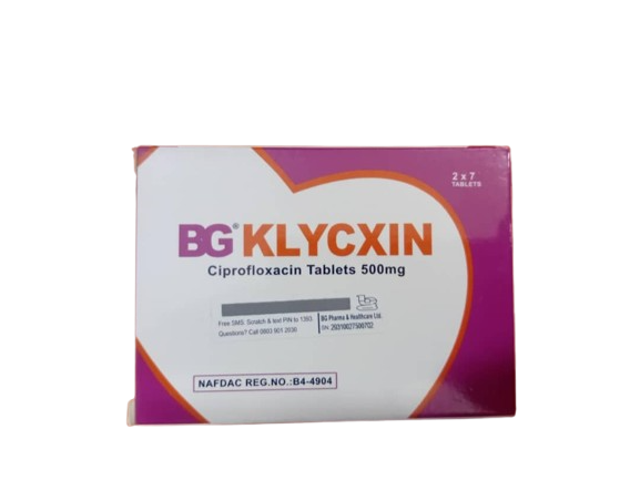 BG Klycxin Ciprofloxacin Tab 500mg(1 pack)