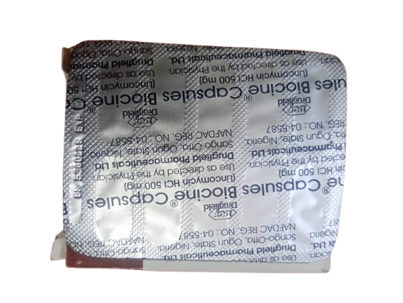 Biocine Lincomycin HCL Tab 500mg(1 card)