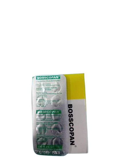 Bosscopan Hyoscine Butylbromide Tab 10mg(1 card)