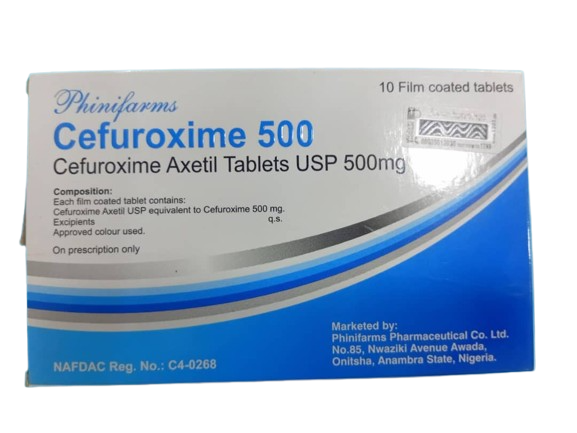  Phinifarms Cefuroxime Axetil Tab 500mg( 1 pack)