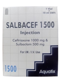 Salbacef-1500 Ceftriaxone1000mg & Sulbactam 500mg Injection 
