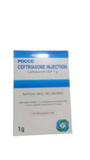 Pocco Ceftriaxone Injection 1g