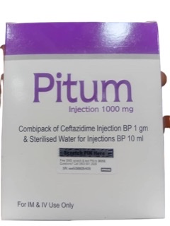 Pitum Ceftazidime Injection 1000mg 
