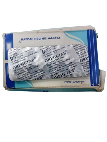 Orphetab Orphedrine Citrate Tab 100mg(1 card)