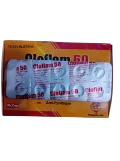 Cloflam Diclofenac Potassium Tab 50mg(1card)