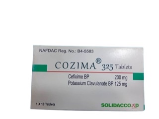Cozima 325 Cefixime 200mg & Clavulanate 125mg Tab(1pack)