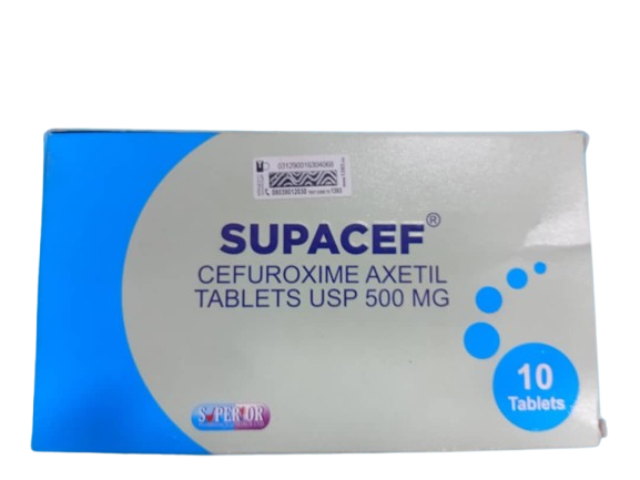 Supacef Cefuroxime Axetil Tab 500mg(1 card)