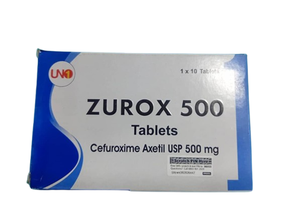 Zurox Cefuroxime Axetil Tab 500mg(1pack)