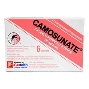 Camosunate Artesunate/Amodiaquine Tab 50/150mg 1-6 years(1packet)