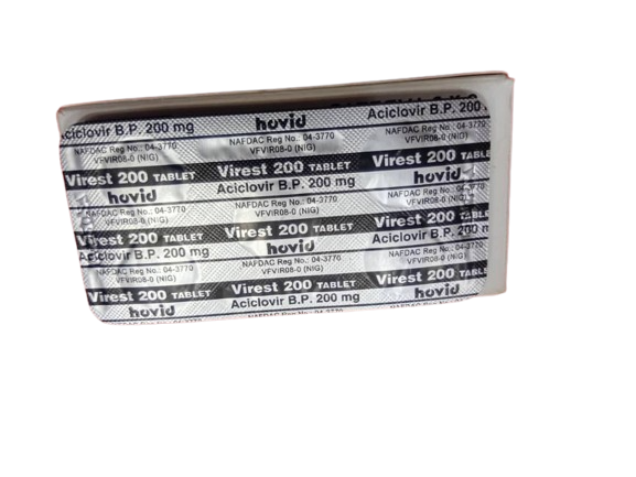 Virest Aciclovir Tab 200mg(1card)
