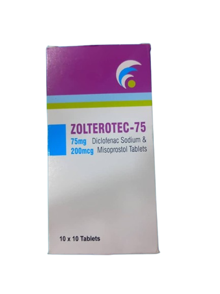 Zolterotec Diclofenac Sodium & Misoprostol Tab 75mg(1 pack)