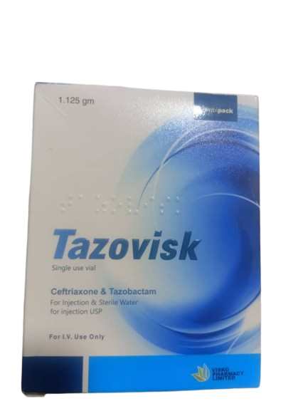 Tazovisk Ceftriaxone & Tazobactam Injectin 1.125gm 