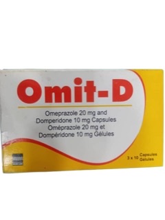 Omit-D Omeprazole 20mg & Domperidone 10mg Caps (1pack)