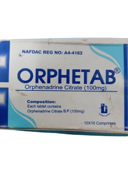 Orphetab Orphedrine Citrate Tab 500mg (1card)