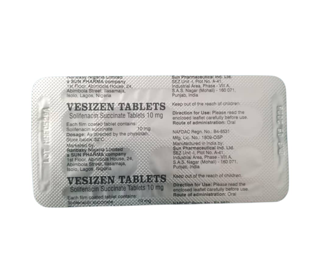 Vesizen Solifenacin Succinate Tab 10mg(1card)