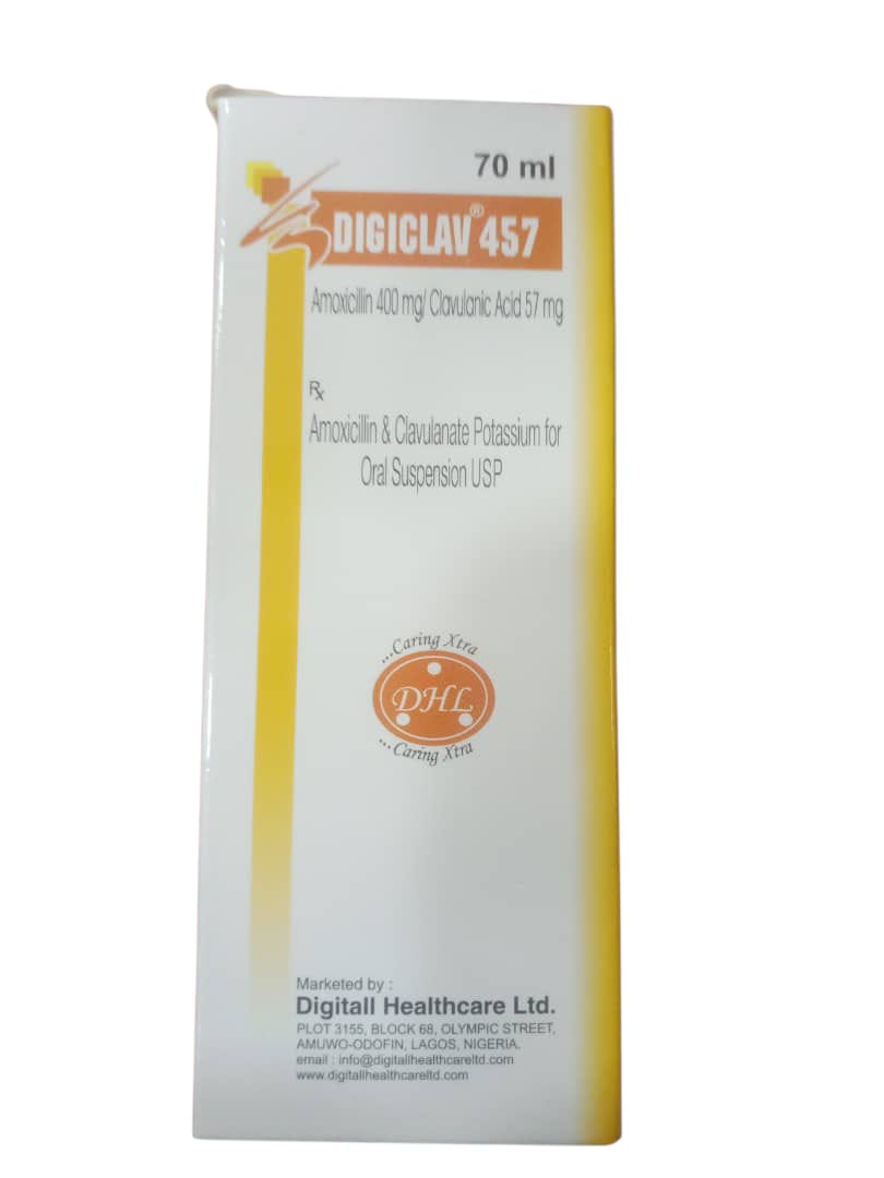 Digiclav 457 Amoxicillin 400mg & Clavulanic acid 57mg Oral Suspension