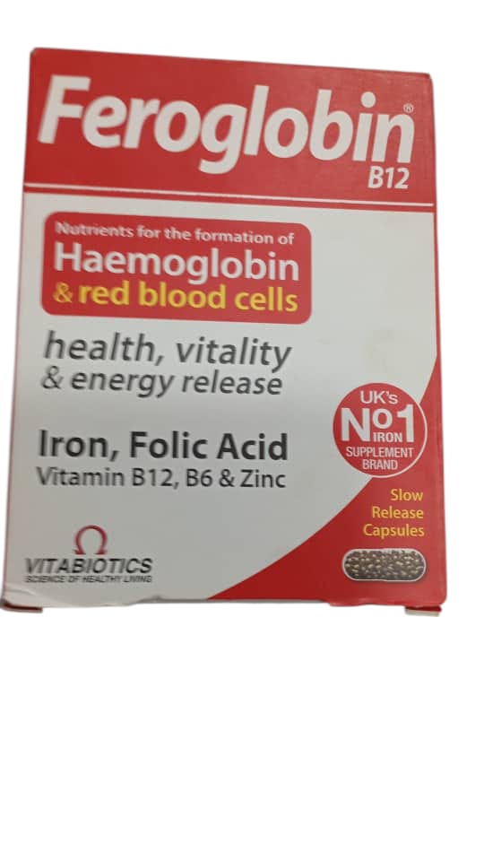 Feroglobin B12  Iron, Folic Acid, Vitamin B12, B6 & Zinc Caps(Pack) 