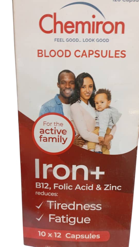 Chemiron Blood Caps Iron +B12, Folic Acid & Zinc (pack)
