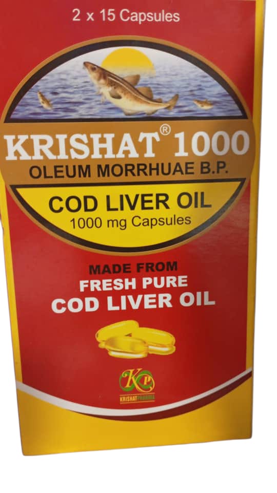 Krishat 1000 Cod Liver Oil Caps 1000mg (Pack)