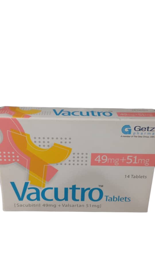 Vacutro Sacubitril 49mg+ Valsartan 51mg Tab (pack)