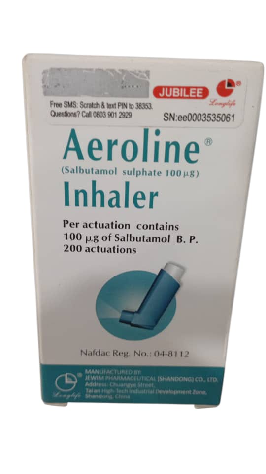 Aeroline Salbutamol Sulphate Inhaler 100mcg