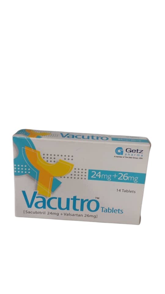 Vacutro Sacubitril 24mg+ Valsartan 26mg(card) Tab (pack)