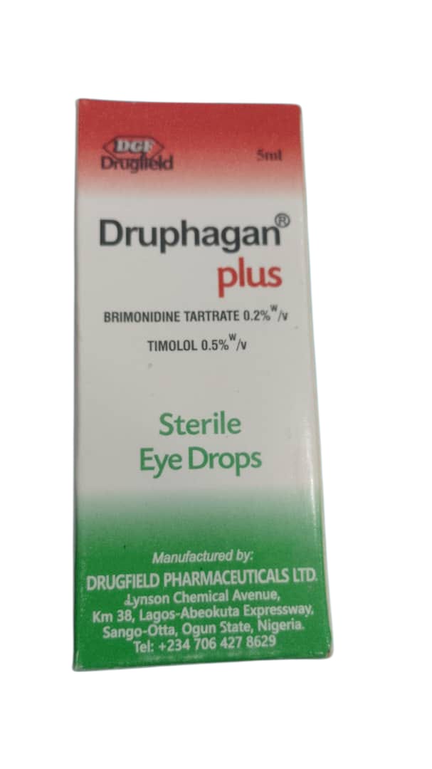 Druphagan plus Brimonidine Tartrate 0.2% & Timolol 0.5%