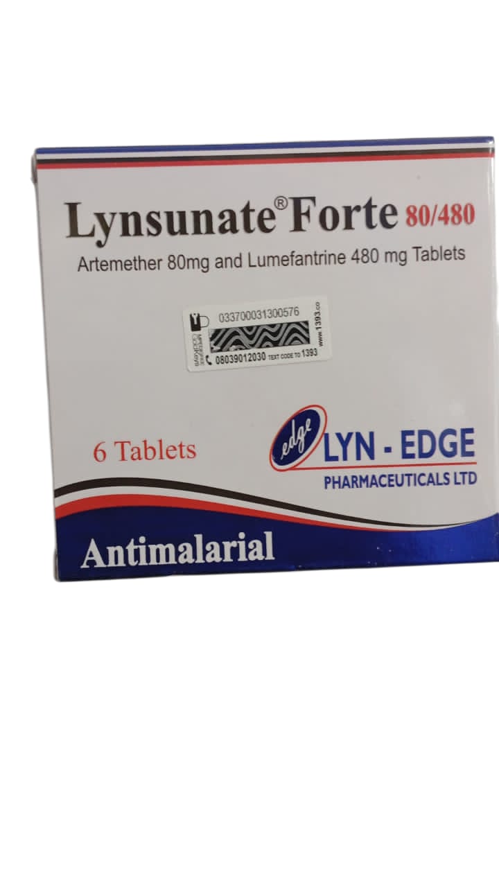 Lynsunate Forte Artemether 80mg and Lumefantrine 480mg Tablets(pack)