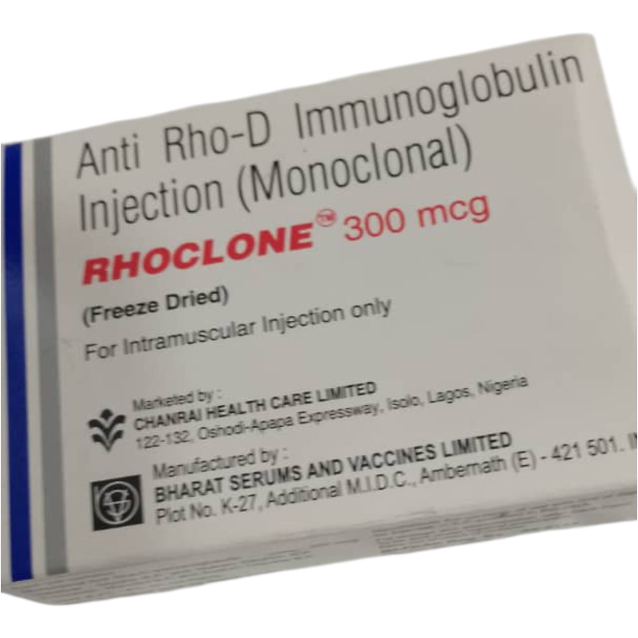 RHOCLONE   Anti Rho-D Immunoglobulin Injection (Monoclonal)300mcg