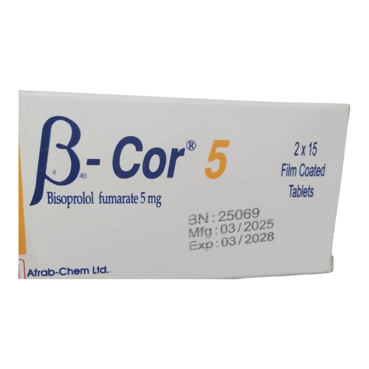 B- Cor 5 Bisoprolol Fumarate 5mg (1 card)