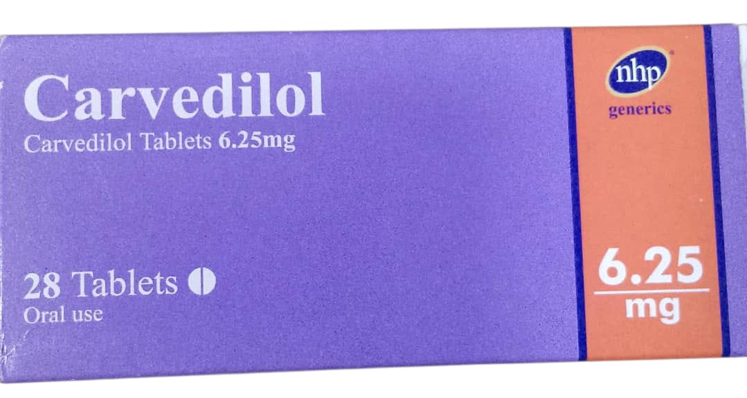 Carvedilol 12.5mg Tab (1 card)