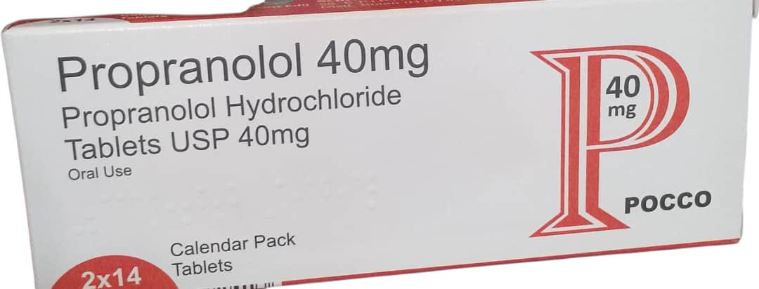 Propranolol 40mg propranolol Hydrochloride Tab Usp 40mg (1 card)