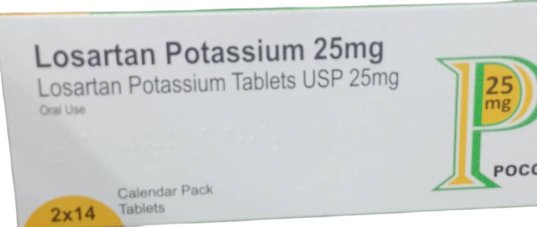 Pocco Losartan Potassium Tab 25mg (1 card)