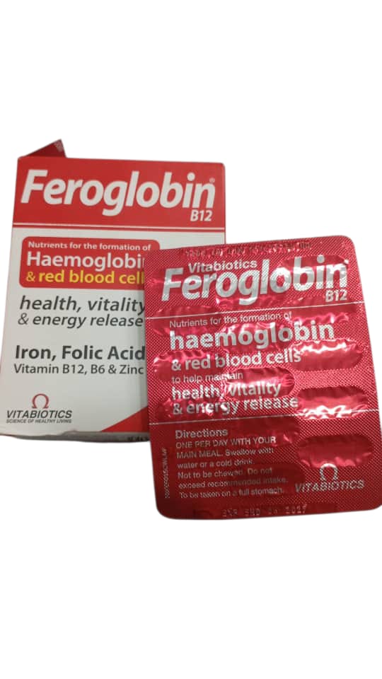 Vitabiotics Feroglobin B12 with Iron, Folic Acid, Vitamin B12, B6 & Zinc