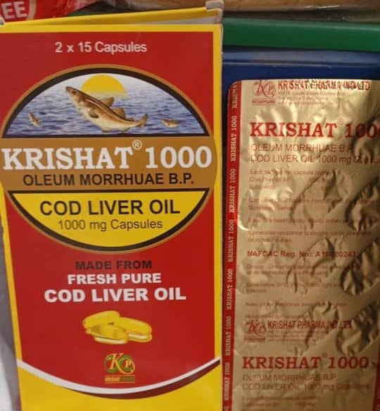 Krishat 1000 Cod Liver Oil Caps 1000mg(card)