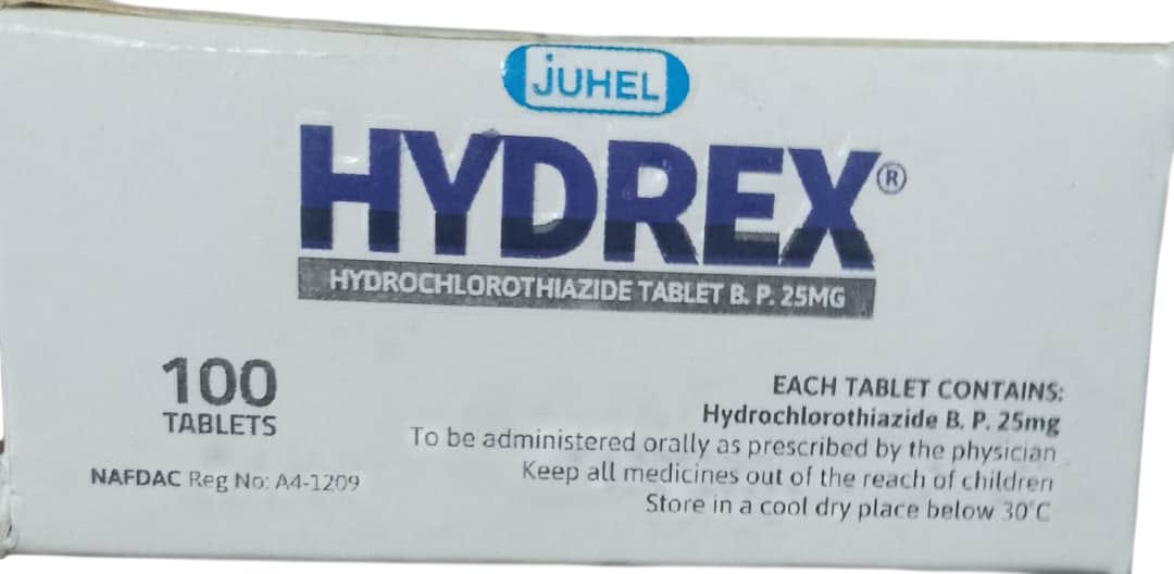 HYDREX Hydrochlorothiazide Tab BP 25mg (1 card)
