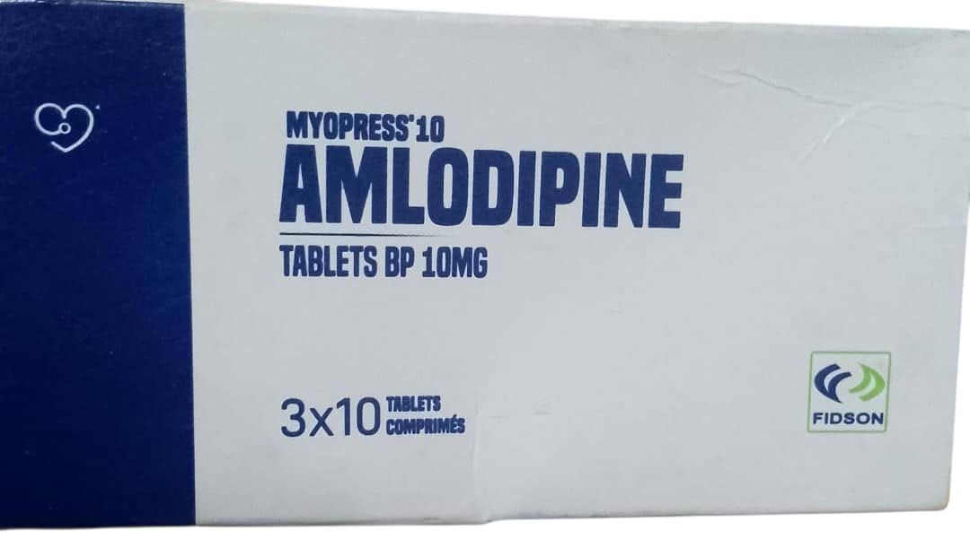 MYOPRESS 10 Amlodipine Tab BP 10mg (1 card)