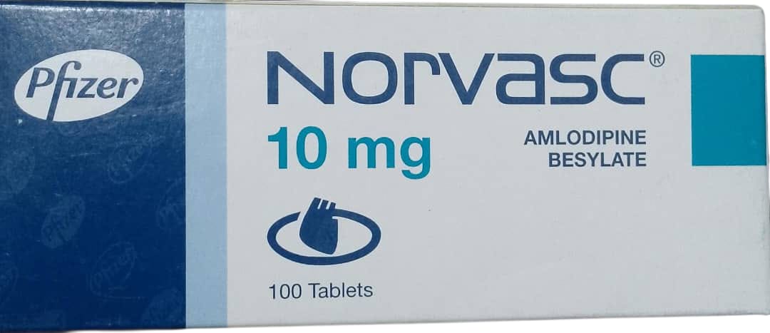 Norvasc Amlodipine Besylate Tab 10mg (1 card)