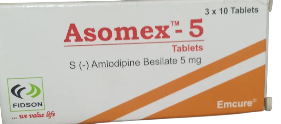 Asomex-5 S(-) Amlodipine Besylate 5mg (1 card)