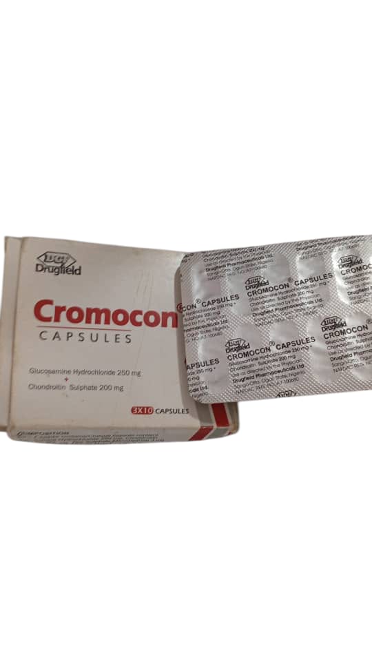 Cromocon Caps Glucosamine HCL 250mg + Chondroitin Sulphate 200mg(card)