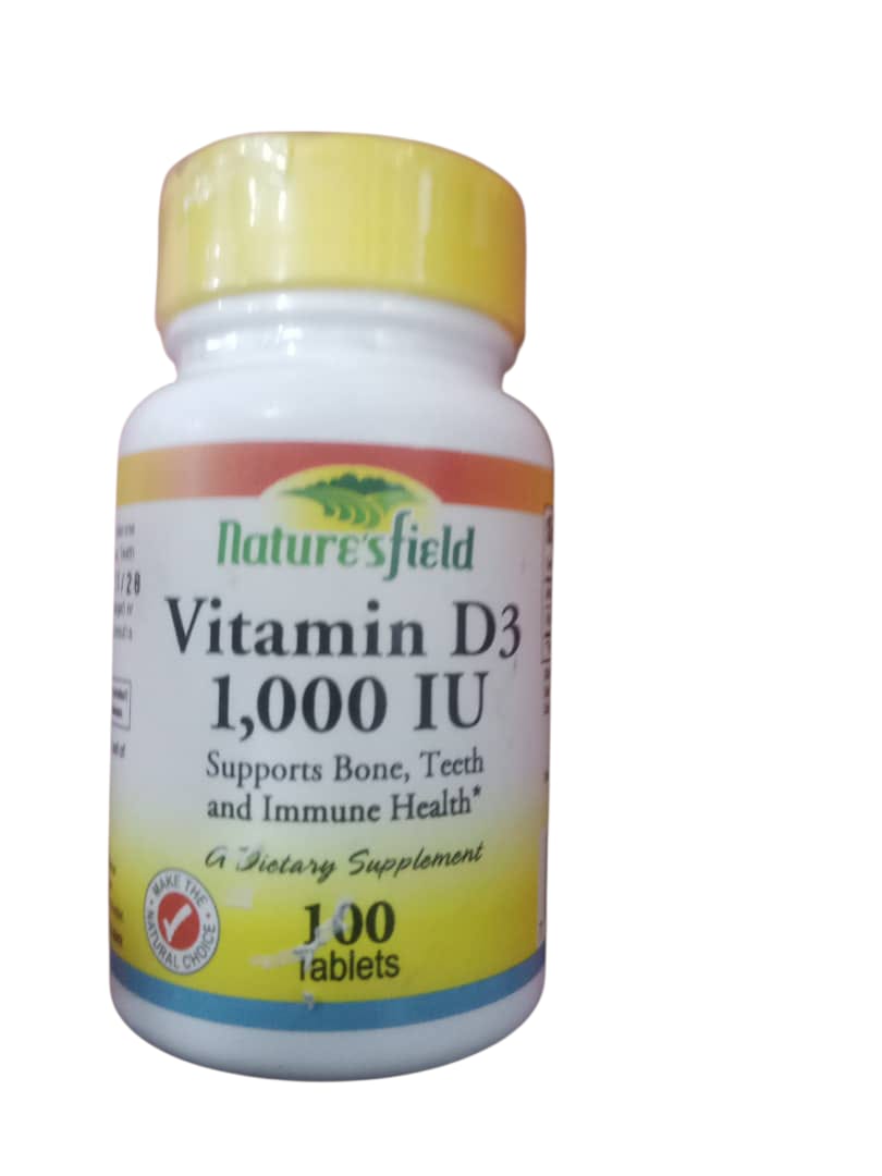 Nature'sfield Vitamin D3 1,000 iu(1 bottle)