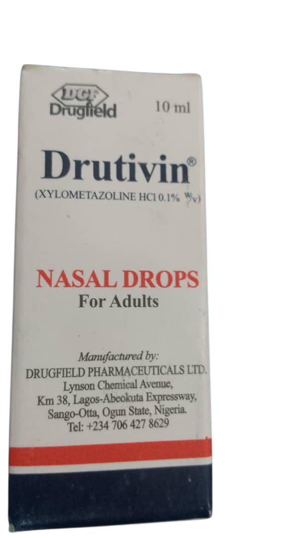 Drutivin Xylometazoline HCL 0.1% Nasal Drop