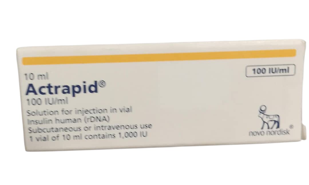 Actrapid 100IU/ml Insulin Human (rDNA)