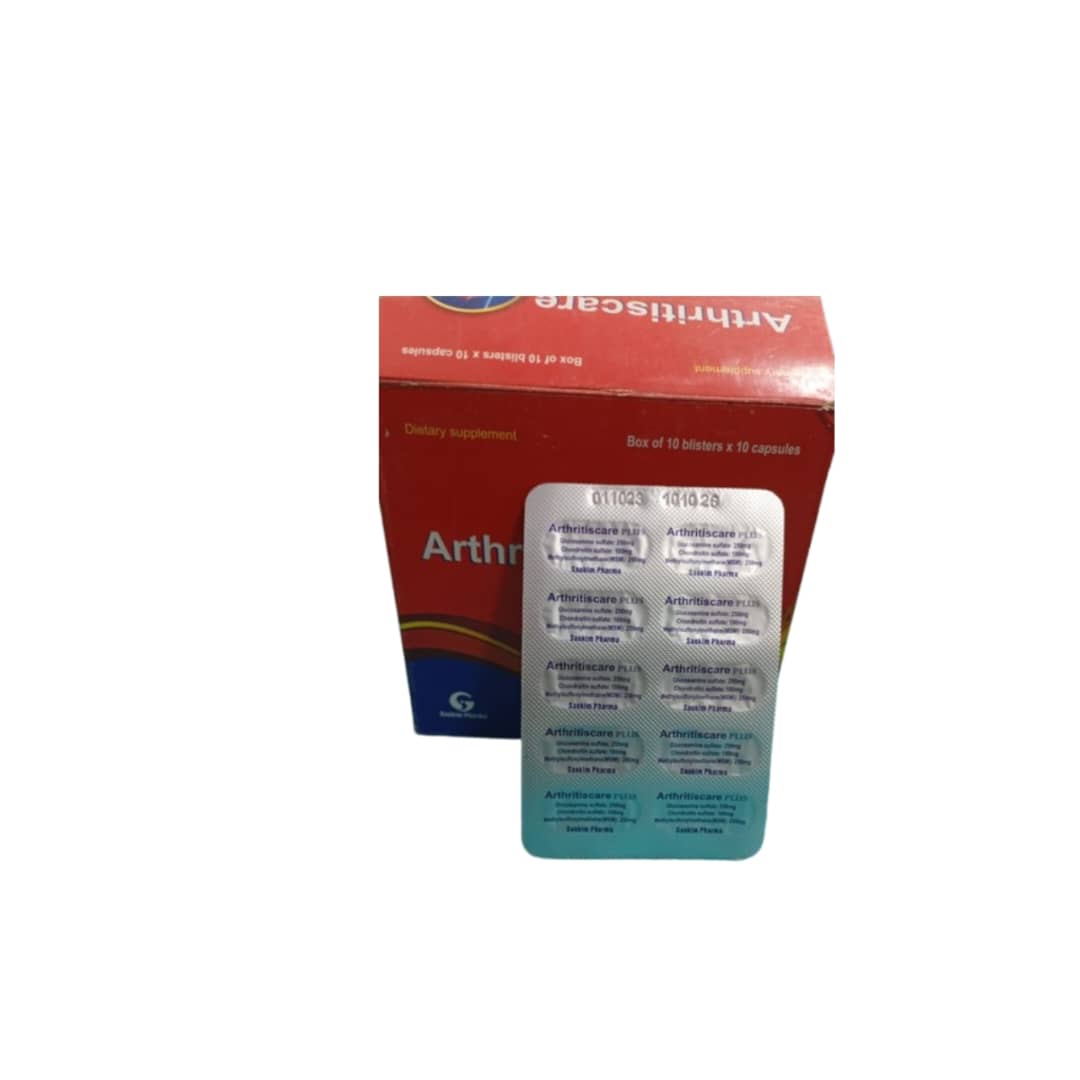 Arthritis Care Plus Glucosamine, Chondroitin & Methylsulfonylmethane 250/100/250mg(card)