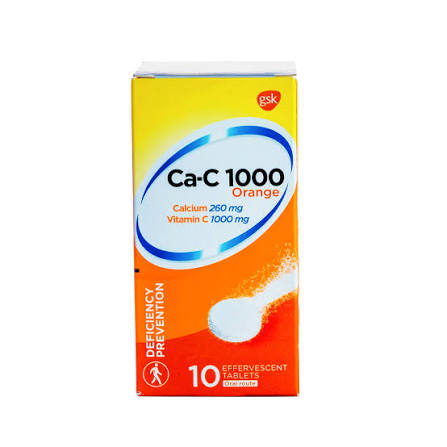Ca-C 1000 Calcium 260mg/ Vitamin C 1000mg Tab (pack)